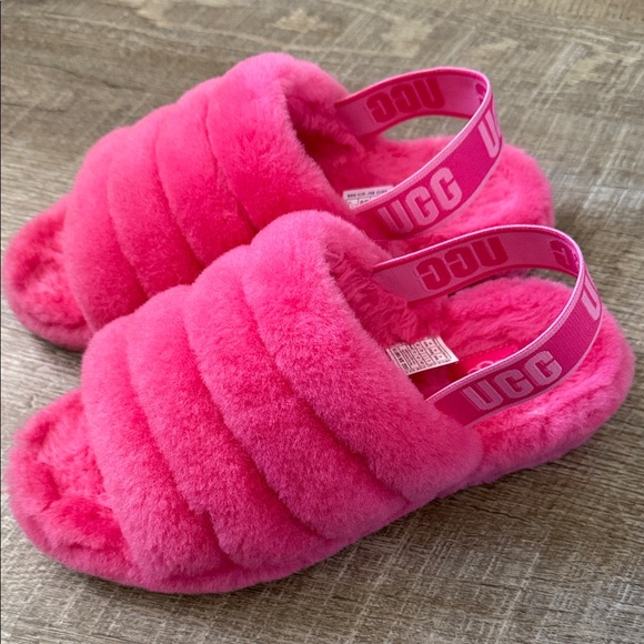 UGG Shoes - UGG Fluff Yeah Slide Hot Pink Size 9